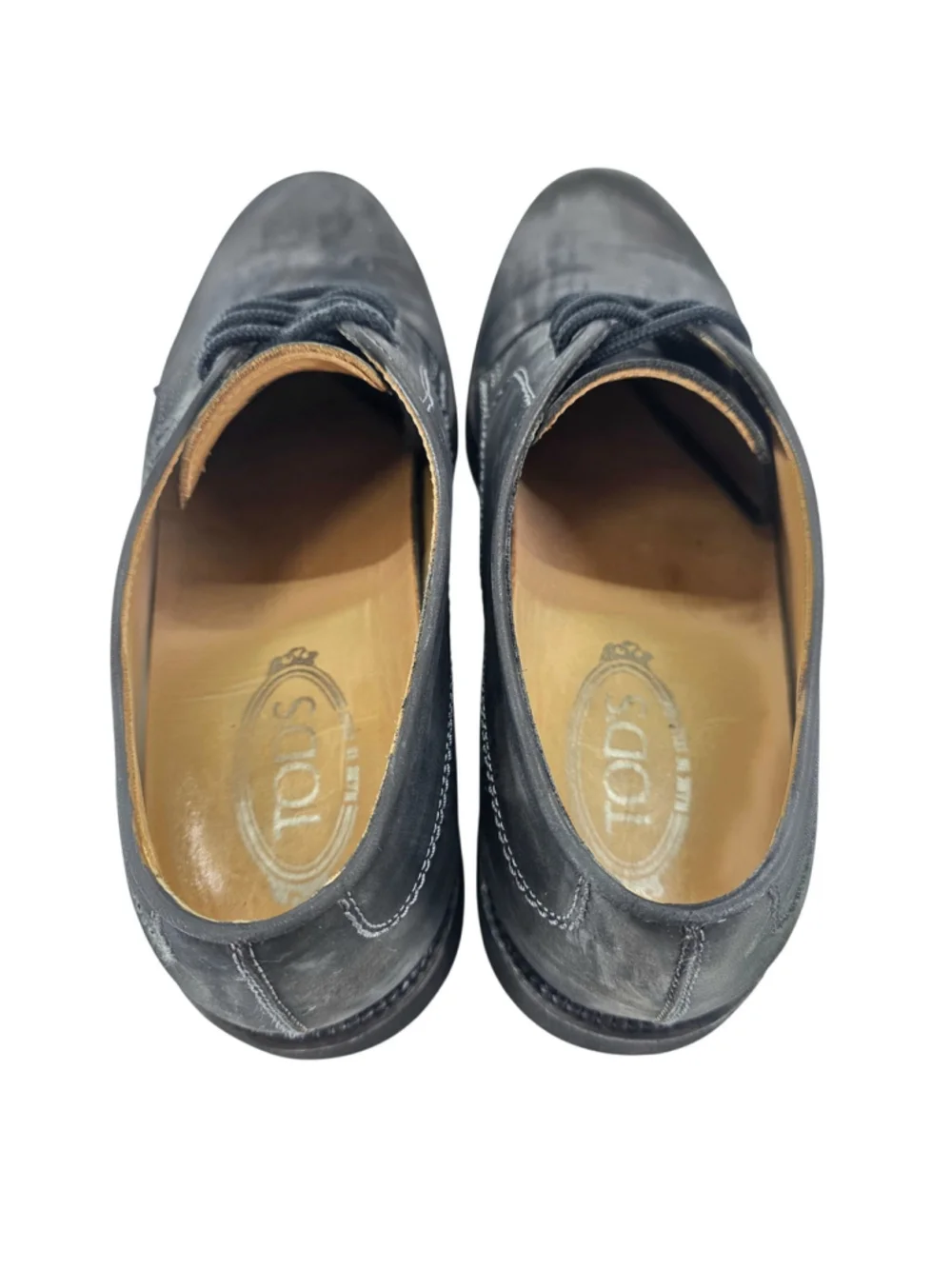 Tod's Black Nubuck Leather Derby Shoes | Made in Italy | Men's 9